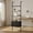Black, variant on Spaco 5-Tier Ladder Bookcase - Metal Frame Ventilated, Rattan Cabinet Home Storage, Natural