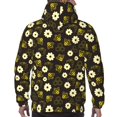 thumbnail image 3 of Bingfone Honey Bees With Flowers Men's Drawstring Hoodie Long Sleeve Pocket Sweatshirts-Small, 3 of 6