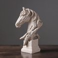 thumbnail image 1 of Estatua arte artesanía decoración moderna acabado escultura de buena colección de adornos de estatuilla de escritor Macarena Escultura de cabeza de caballo, 1 of 8