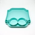 thumbnail image 4 of Bag Top Tray Organizer For Most Hole Totes, Divided Insert With Cup Holders & Phone Slot, Storage Rack For Pool, Travel & Beach Accessories, Cyan, 4 of 6