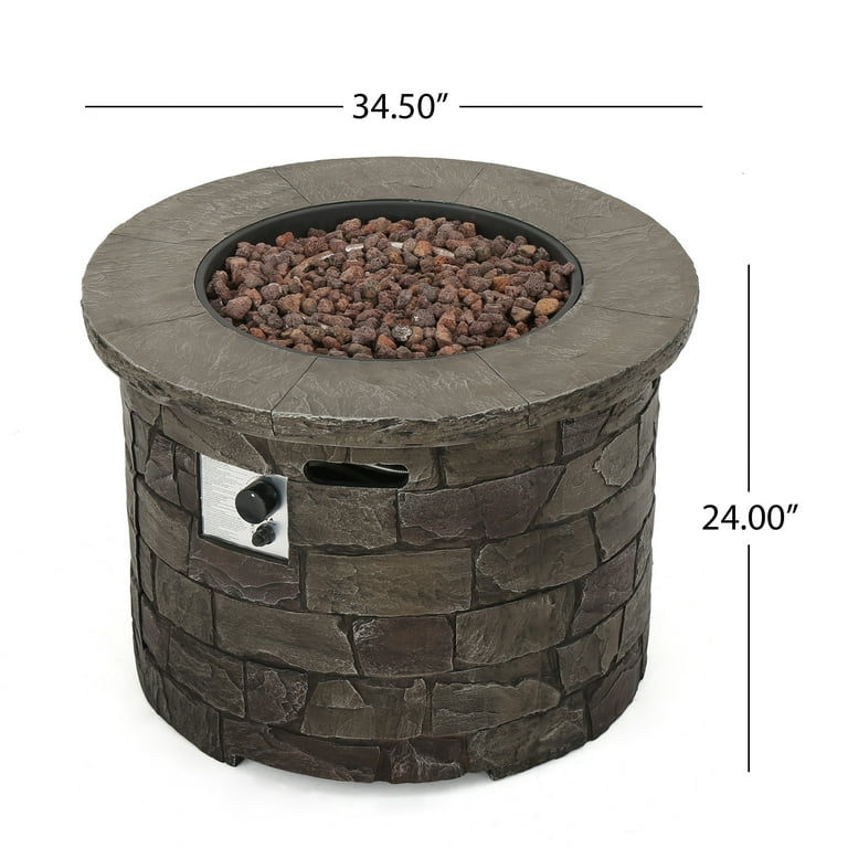 Stonecrest Outdoor Circular Firepit, Natural Stone Stonecrest Outdoor Circular Firepit, Natural Stone