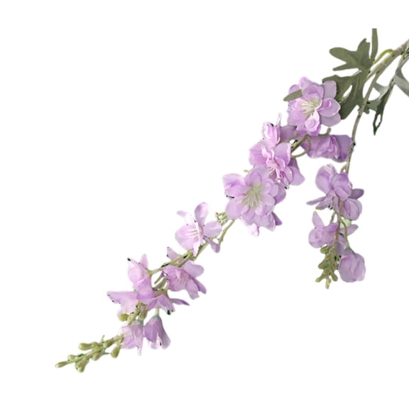 Artificial Delphinium Flowers White Larkspur Faux Snapdragon Long Stem Fake Plant Spray Arrangement for Home Garden Wedding Arrangement Table Vase Decor 34"
