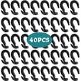 thumbnail image 2 of 40PCs Plastic Shock Cord Hooks, Elastic Plastic Shock Cord Bungee Rope, Black, 2 of 5