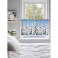 thumbnail image 4 of Half Window Curtains 24 Inches Long, Blue Ombre Butterfly Window Treatment Curtain Drapes, Pastoral Farmhouse Butterflies Short Curtains Tiers for Kitchen Over Sink, 27.5"x24", 2 Panels, 4 of 7