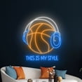 thumbnail image 5 of Handmadetneonsign Basketball This My Lifestyle Neon Sign, Basketball Wall Art Decor, Sport Wall Decor, 5 of 5