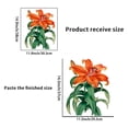 thumbnail image 3 of Lily Flower Decals Vinyl Peel and Stick Living Room Wall Stickers Bedroom Dining Room Background Decor 14.5"x11.5", 3 of 6