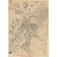 thumbnail image 3 of Giovanni Battista Crosato 18x24 Black Modern Framed Museum Art Print Titled - Angels and Putti, 3 of 5