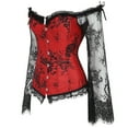 Bodysuits for Women,Women Fashion Corset Tops With Thong Satin Lace Up