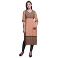 thumbnail image 1 of Bimba Robes Tuniques Droites pour Femmes Kurti Imprimé Tenue d'Été Kurta, 1 of 5