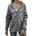 thumbnail image 1 of Women‘s Waterproof Spring Jacket Zipper Fully Taped Seams Rain Coat Spring Autumn Parka (Dark Gray  XL), 1 of 11