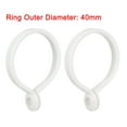 thumbnail image 5 of Curtain Rings with Snap Closure for Curtain Rods Plastics White 50 Pack, 5 of 5