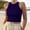Blue, variant on Crop Tank Tops for Women Sleeveless Color Tops Solid Women's Tank Short Round Neck Vest Women's Blouse Going Out Tops Workout Camis Shirts Black L