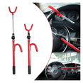 thumbnail image 3 of WJCA Adjustable Steering Wheel Lock for Theft Prevention, Heavy-Duty Vehicle Security Device with Secure Locking Mechanism, Includes 3 Keys, in Red, 3 of 6