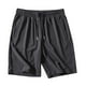 thumbnail image 1 of MKLEKYY Pantalones Cortos Casuales de Verano para Mujer, de Seda de Hielo, Holgados, de Largo Medio, para Entrenamiento, Cómodos, con Cintura Elástica y Cordón, de Color Puro y Básico., 1 of 3