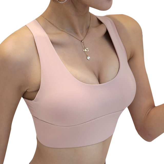Sujetador deportivo con tiras para mujer, sujetador de yoga sexy con espalda cruzada y soporte medio