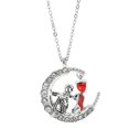 thumbnail image 1 of Collar de pareja de calavera gótica, joyería de pareja para mujer, regalos de aniversario para fiesta, 1 of 5