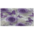 thumbnail image 2 of 3 Ring Binder 1.5 inch Round Rings with Interior Pockets Binders Organizer Office School 1Pack Purple Butterflies and White Roses, 2 of 10