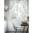 thumbnail image 4 of Tropical Foliage Sheer Curtains 72 Inch Length 2 Panels Set, Sage Green Botanical Spring Foliage Voile Window Treatment Rod Pocket Curtains Sheers Drapes for Bedroom/Living Room/Kitchen 52"x72"x2, 4 of 7