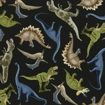 Timeless Treasures Fabrics Dino Trek Real Dinosaurs Tossed 100% Cotton Fabric sold by the yard