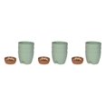 thumbnail image 1 of Macetas biodegradables Matsuzay para jardinería respetuosa con el medio ambiente color verde paquete de 3, 1 of 6