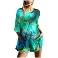 thumbnail image 1 of YDLCAFD Women Gradient Print Short Sleeve Jumpsuit Short Loose Backless Jumpsuits Rompers XL, 1 of 7