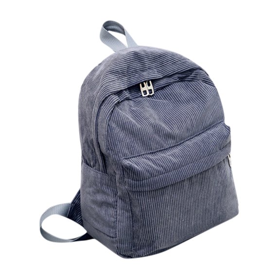 Corduroy Backpack,Cute Backpack Casual Striped Bookbag Lightweight Corduroy Book Bag for Travel