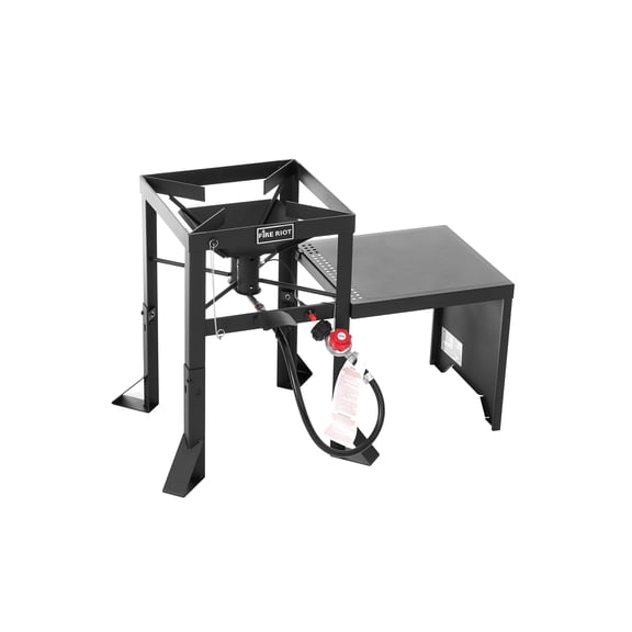 130,000 BTU Dual Jet Propane Burner Outdoor Cooker with 10 PSI CSA Certified Adjustable Regulator, High Pressure Gas Boiler for Cajun Fry, Seafood Boil & Maple Syrup Prep