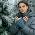 thumbnail image 3 of Tyidzon Cute Sharks Half-Finger Winter Gloves Warm Knit Mittens For Outdoor Texting And Cold-Weather Funny, 3 of 6
