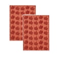 thumbnail image 2 of 2 Pack Fall Maple Leaf Embossed Hand Towels,Soft Absorbent Thanksgiving Halloween Decorative Kitchen Towels,Textured Pumpkin Dish Towels for Bathroom Autumn Table Decor,15.7x23.6 Inch, 2 of 6
