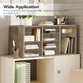 thumbnail image 5 of Countertop Mail Sorter Organizer, Wooden Literature Organizer, Student Mailbox for Classroom, Desktop Bill Organizer for Office Home School, 12 Compartments, Greige, 5 of 8