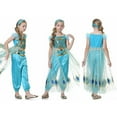 thumbnail image 2 of Princess Jasmine Costume pour Filles Robe de Princesse Déguisement Halloween Fête Jeu de Rôle Tenue, 2 of 7