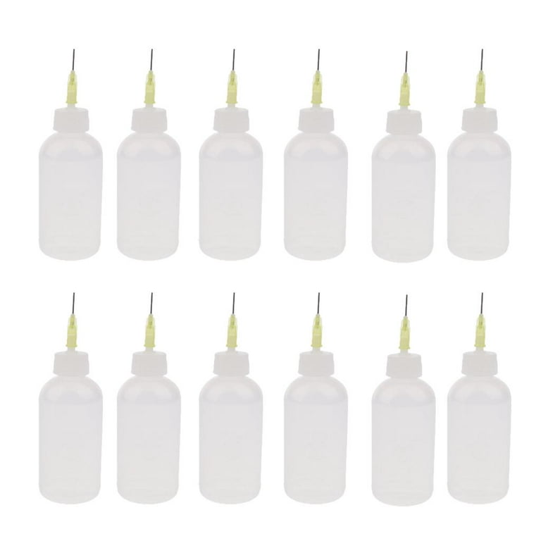 12pcs Precision Applicator Bottles Liquid Glue Dropper Dispenser 