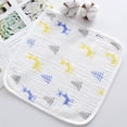 thumbnail image 2 of Baby Towel Pure Cotton Gauze Baby Face Water Wash Towel Six-Layer Soft Child Absorbent Small Towel, 2 of 8