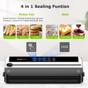 Bonsenkitchen Food Vacuum Sealer Machine, Built-In Cutter foodsaver with 10 Vacuum Bags