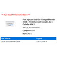 thumbnail image 2 of Fuel Injector Seal Kit - Compatible with 2008 - 2010 Chevy Cobalt 2.0L 4-Cylinder VIN X 2009, 2 of 2