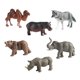 thumbnail image 5 of Juego de 6 figuras de animales para niños, modelo de decoración para tartas, material didáctico de simulación. Estilo A, 5 of 9