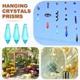 thumbnail image 7 of 50-Pack Crystal Icicle Prisms, 34mm/1.34 Inch Hanging Crystals Chandelier Prisms for Home/Windows/Garden/DIY[Lake Blue], 7 of 7