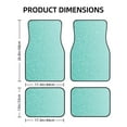 thumbnail image 2 of Cauagu Teal Turquoise Glitter Pattern Car Floor Mat Set of 4,Car Carpet Mats Car Mats with Anti-Slip Backing & Driver Heel Pad Universal Fit for Cars/Trucks/SUV/Vans, 2 of 6