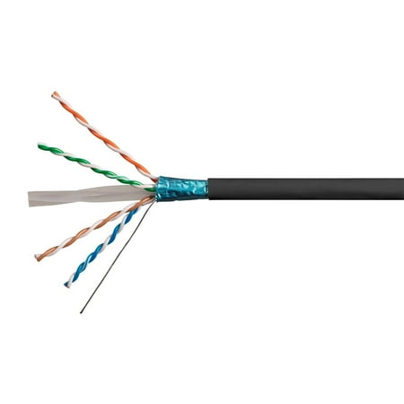 UPC: 0889028156827 | Monoprice Cat6A Ethernet Bulk Cable – 500 Feet – Black | Solid  550MHz  F/UTP  CMR  Riser Rated  Pure Bare Copper Wire  10G  23AWG  (UL) (TAA)