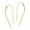 Colorname Misc: Yellow, variant on 14k White Gold Linear Design Flat Round Wire Earrings - 1.5 Grams