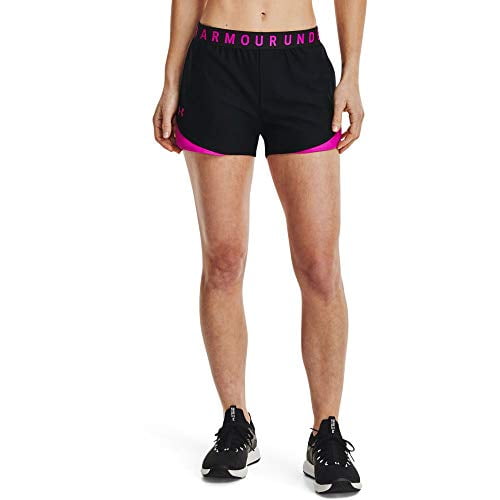 X-Large 031 Black /Meteor Pink Under Armour Women's Play Up 3.0 Shorts 