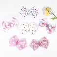 thumbnail image 5 of 24PCS 4.5Inch Bows for Girls Boutique Grosgrain Ribbon Rainbow Hair Bow Alligator Hair Clips Pigtail Bows Unicorn Hair Clips for Baby Girls Toddler Kids Children Teens in Pairs, 5 of 14