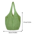 thumbnail image 2 of Bolso Mano Ganchillo para Mujer Tejido A La Playa Malla Verano () Verde, 2 of 4