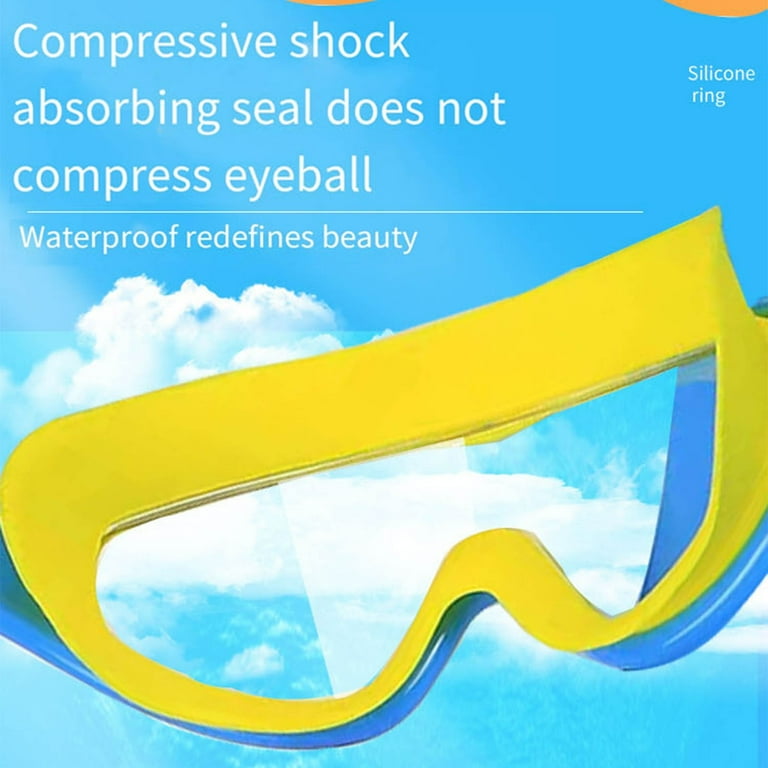 Kids Large Frame Swimming Goggles - Waterproof & Anti-Fog, Adjustable For Ages 2-14
