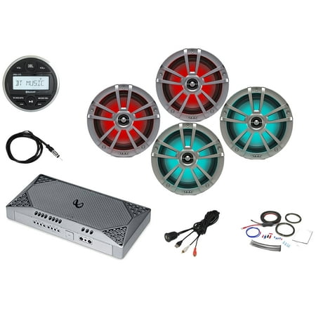 Infinity Marine Speakers - JBL PRV-175 Marine Bluetooth Digital Media Radio, 4x Infinity 6.5