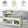 thumbnail image 4 of Resenkos Coffee Table, Modern Sofa Table Tea Table,Lift Top Coffee Table with Hidden Storage Compartment and Lower Shelf for Study Room-White, 4 of 6