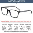 thumbnail image 2 of Fashion Women Men Vision Care Far Sight Eyewear Presbyopia Eyeglasses Anti-UV Blue Rays Reading Glasses GREY STRENGTH +1.00, 2 of 8