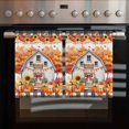 thumbnail image 2 of Fall Orange Pumpkins Kitchen Towels Set of 2, Water Absorbent Dish Towel, Thanksgiving Maple Autumn Rustic Flowers Decorative Hand Towels - Quick Drying Cloth for Cooking Baking, 18x28 Inch, 2 of 8