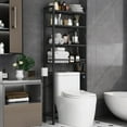 thumbnail image 6 of Tupukom Over the Toilet Storage Cabinet Bathroom Organizers Rack Freestanding Space Saver Shelf for Restroom Laundry Bathroom Decor Accessories,3-layer, 6 of 9