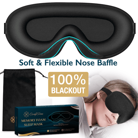 ComfiTime 3D Sleep Mask with Nose Baffle